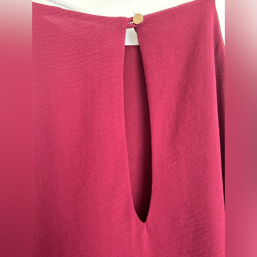 Flowy Summer Maroon Julie Billiart Dress - Picture 3 of 5